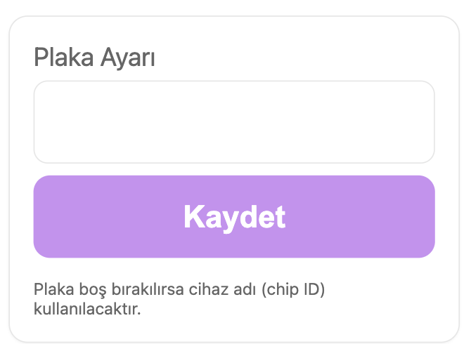 Telefon arayüzü: plaka tanımı